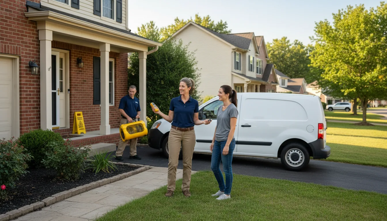 Residential water damage restoration in Lilly, PA